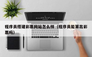 山南程序员搭建彩票网站怎么样（程序员能算出彩票吗）